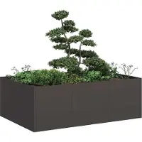 vidaXL Jardinière noir 120x80x40 cm acier