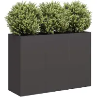 Super Merchant Jardinière noir 120x40x80 cm acier laminé à froid