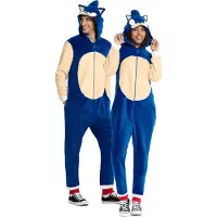 Opposuits Sonic the Hedgehog Onesie - Sonic Jumpsuit - Carnavalskleding - Huispak - Blauw - XS