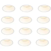 QAZQA Lot de 12 spots encastrés blancs GU10 50 mm IP44 - Dept