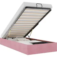 vidaXL Ottoman-lit sans matelas rose 80x200 cm velours