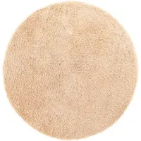 vidaXL Tapis shaggy à poils longs NAVARRA beige 120x120 cm polyester