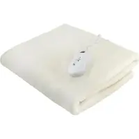 Malatec - Couverture électrique - Sous-couverture électrique - Couverture chauffante - Blanc - 150 x 80 cm