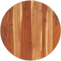vidaXL Dessus de table bois massif d'acacia rond 15-16 mm 80 cm