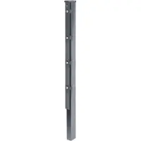 Alberts 974633 Poteau de clôture avec fer plat, galvanisé à chaud, revêtement plastique anthracite (RAL 7016), longueur 1200 mm, 60 x 40 mm