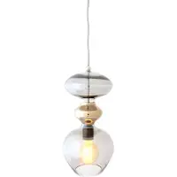 Ebb & Flow Futura Suspension Round Silver | Smokey grey | Ø: 18 cm E27IP20