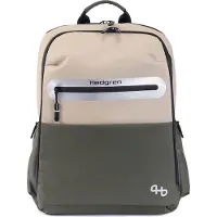 Hedgren Sac à dos de sport 'Stem' crème / gris argenté / vert foncé