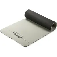 Gymtek Tapis de gymnastique 1cm - 180x61cm - Tapis d'entraînement pour Pilates, Yoga & Fitness - Tapis de yoga antidérapant - Noir