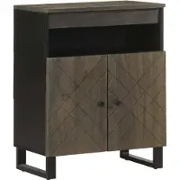 vidaXL Buffet noir 60x33x75 cm bois massif de manguier