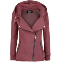 RED by EMP Sweat-shirt zippé à capuche de - Let It Rock - S - 5XL - pour Femme - rouge chiné - Taille XL