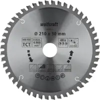 Wolfcraft 1 lame de scie à onglet HM 48 dents ø210mm