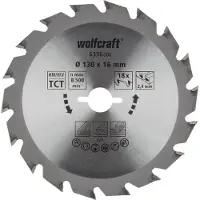 Wolfcraft Lame de scie circulaire CT, 130x16x2.4 mm, 18 dents