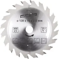 Wolfcraft 1 lame de scie circulaire HM, 20 dents ø130mm