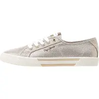 Pepe Jeans pour femme. PLS31439 Brady Party Baskets de base or (41), Doré, Plat, Lacets, Casuel