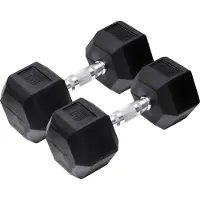 Orange Gym Ensemble d'Haltères Orange Gym Hex Dumbbell 2 x 2 KG Noir