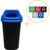 B2X Plafor Poubelle de tri 28L - Recyclage - Bleu