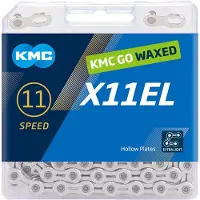 Kmc X11el Waxed Chain Argenté 118 Links / 11s