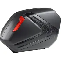Givi Jeu de valises V37 aspect carbone CARBONE, ROUGE noir