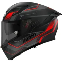 Suomy Speedstar 2 Visual, casque intégral ,Noir/Gris Foncé/Rouge ,S