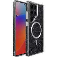 IMoshion Coque arrière Transparente Pailletée avec MagSafe pour Samsung Galaxy S25 Ultra - Argent