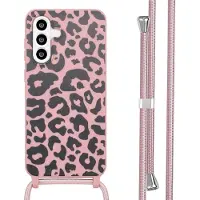 IMoshion Coque design en silicone avec cordon Samsung Galaxy A36 / A56 - Animal Pink