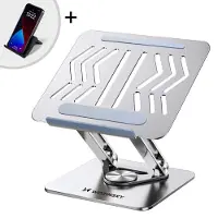 Wozinsky WRS-CPY84SS Support d'ordinateur portable en aluminium, Support pour notebook, Argent