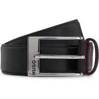 HUGO pour homme. 50541174 Ceinture Specchio noire (95 cm), Casuel, Cuir