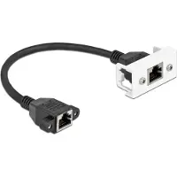 DeLOCK Rallonge réseau pour module Easy 45 S/FTP RJ45 femelle vers RJ45 femelle Cat.6A 25 cm s
