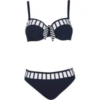 Sunflair Bikini bleu marine / blanc