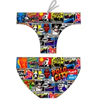 Turbo Comic Polo City Swimming Brief Multicolore S Homme