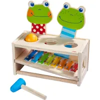 Haba Jeux de marteau/Xylophone - Grenouilles - Naturel/Multicolo - - UneTaille - Instruments de Musique