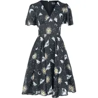 Hell Bunny Robe mi-longue de - Robe Solaris - XS - 4XL - pour Femme - noir - Taille M