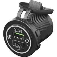 Pricenet Chargeur rapide USB intégré type A + C 2 voies 12/24V 3A modèle 2