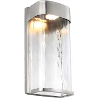 Elstead Lighting Applique murale d'extérieur Bennie LED 30cm Acier brossé, peint IP44 (1000 lm, IP44)