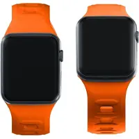 3MK Silicone Watch Strap pomarańczowy/ orange dla Apple Watch 42/44/45/49mm (Acier inoxydable, Silicone), Sangles de montre, Orange
