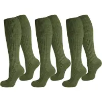 Normani Chaussettes montantes 'ARMY' olive