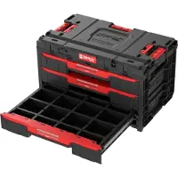 Qbrick Boîte à outils System ONE Drawer 3 Toolbox 2.0 587 x 380 x 340 mm, 27 l, avec trois tiroirs