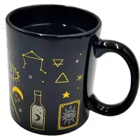 Mad Monkey Tasse Fortune avec changement de couleur par la chaleur, Tasse, Noir