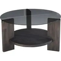 Skye Decor , Mahal - Dark Grey, table basse, anthracite, 100 % VERRE TREMPÉ, 75 x 75 x 40 cm