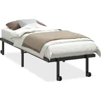 vidaXL Cadre de lit sans matelas Pliable noir 80x200 cm Acier