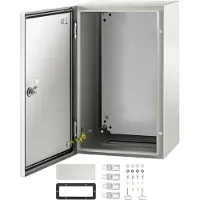 Vevor Boîte de Distribution Électrique 50x30x25 cm Armoire Électrique IP66 Armoire de Distribution en Acier au Carbone Cache Compteur Électrique Coffret Électrique Étanche Extérieur pour Montage Mural