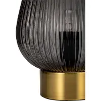 Pauleen Crystal Gloom lampe de table max40W E27 verre fumé/laiton 230V verre