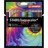 Stabilo Pack de 24 crayons aquarellables Aquacolor Arty