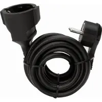 Kopp Strom câble d'extension [ Flachprise mâle - Schutzkontakt-Embrayage] noir 2 m 143505080