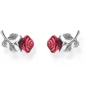 Thomas Sabo Boucles d'oreilles Roses Romance, (Argent 925, Émail)