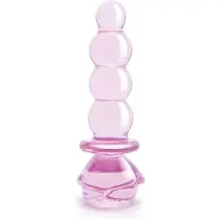 Dream Toys Glaze Glass 5.5" Rosebud Beaded Plug Plug anal 14 cm