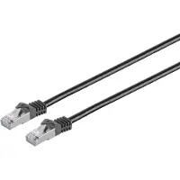Markenlos Câble patch RJ45 avec câble brut CAT 7 PIMF noir 5m