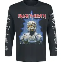 Iron Maiden T-shirt manches longues de - World Slavery Tour - S - M - pour Homme - noir - Taille S