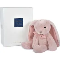 Doudou et Compagnie Lapin Preppy Chic Rose 30 Cm -