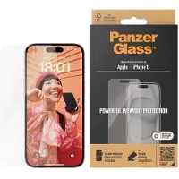 PanzerGlass Protection d'écran en verre trempé Anti-bactéries Apple iPhone 15